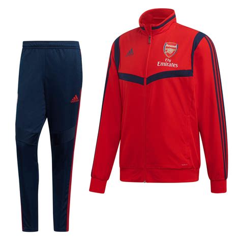 adidas arsenal presentatie trainingspak 2019-2020 kids rood blauw